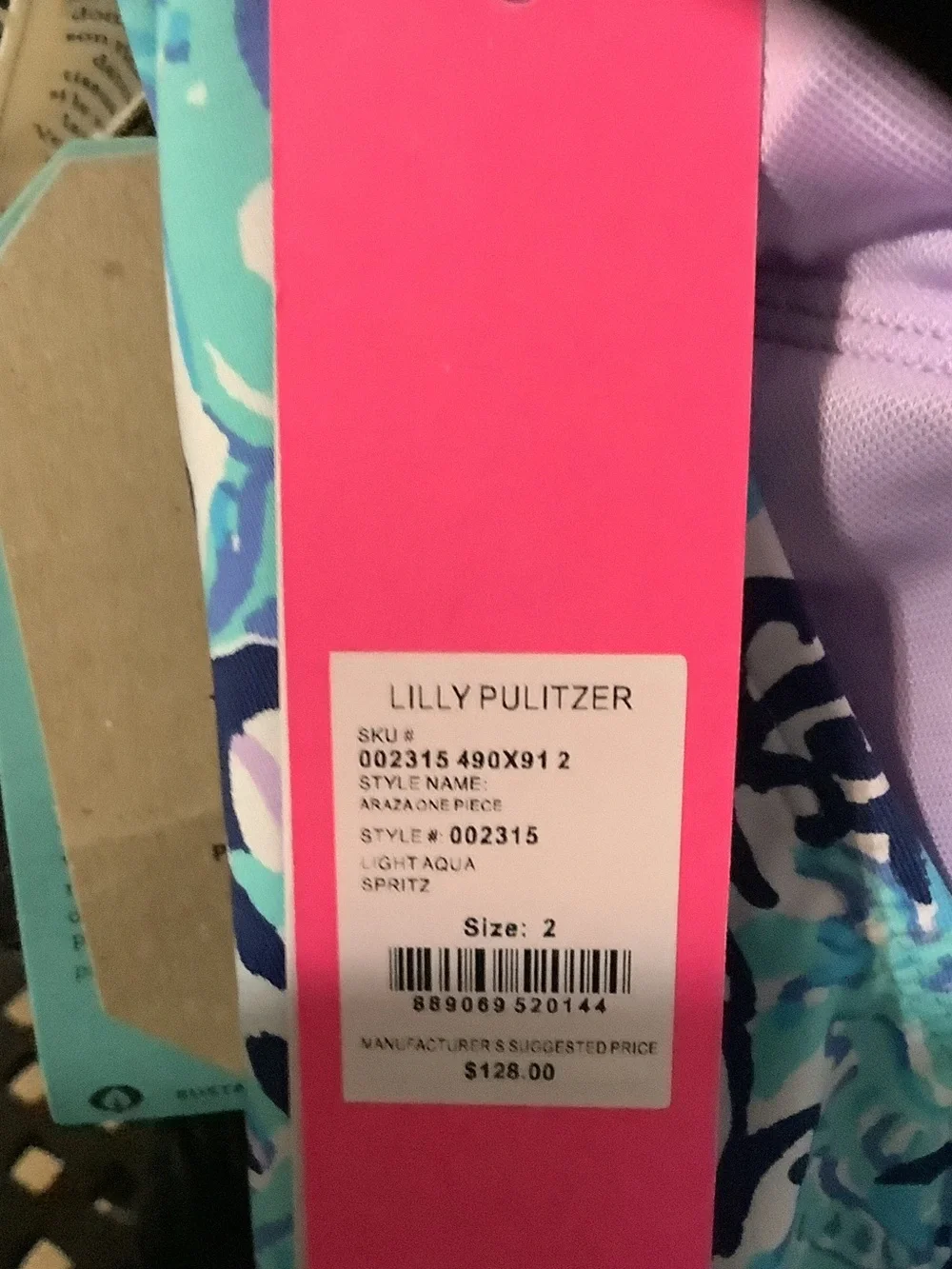 Lilly Pulitzer Light Aqua Spritz‎ Araza One-Piece